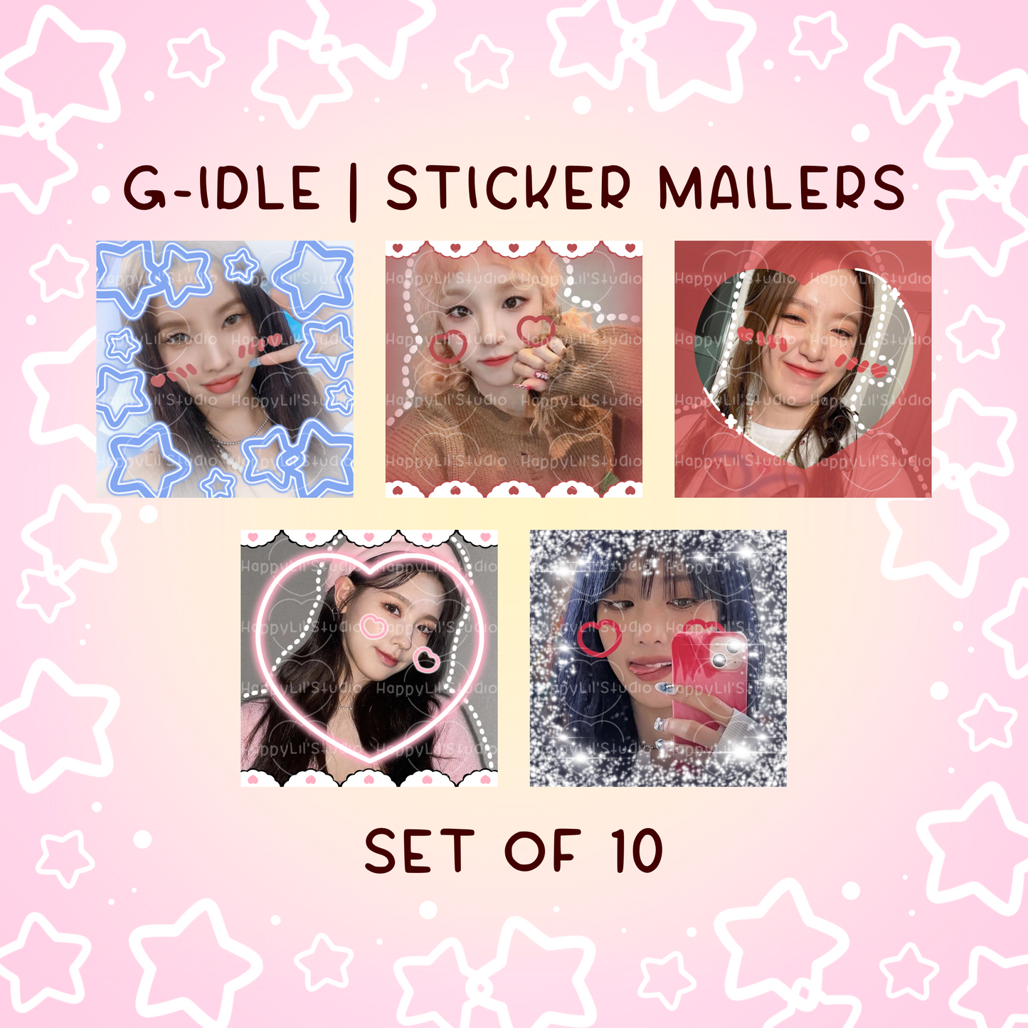 (G)I-DLE Sticker Mailers | Set of 10 | Kpop Stickers