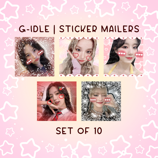 (G)I-DLE Sticker Mailers | Set of 10 | Kpop Stickers