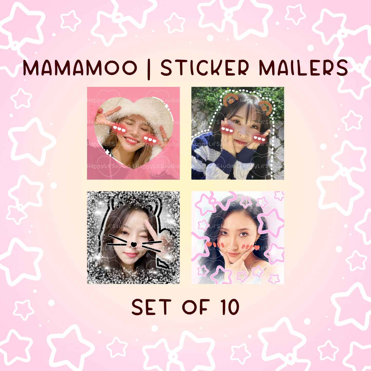 MAMAMOO Sticker Mailers | Set of 10 | Kpop Stickers