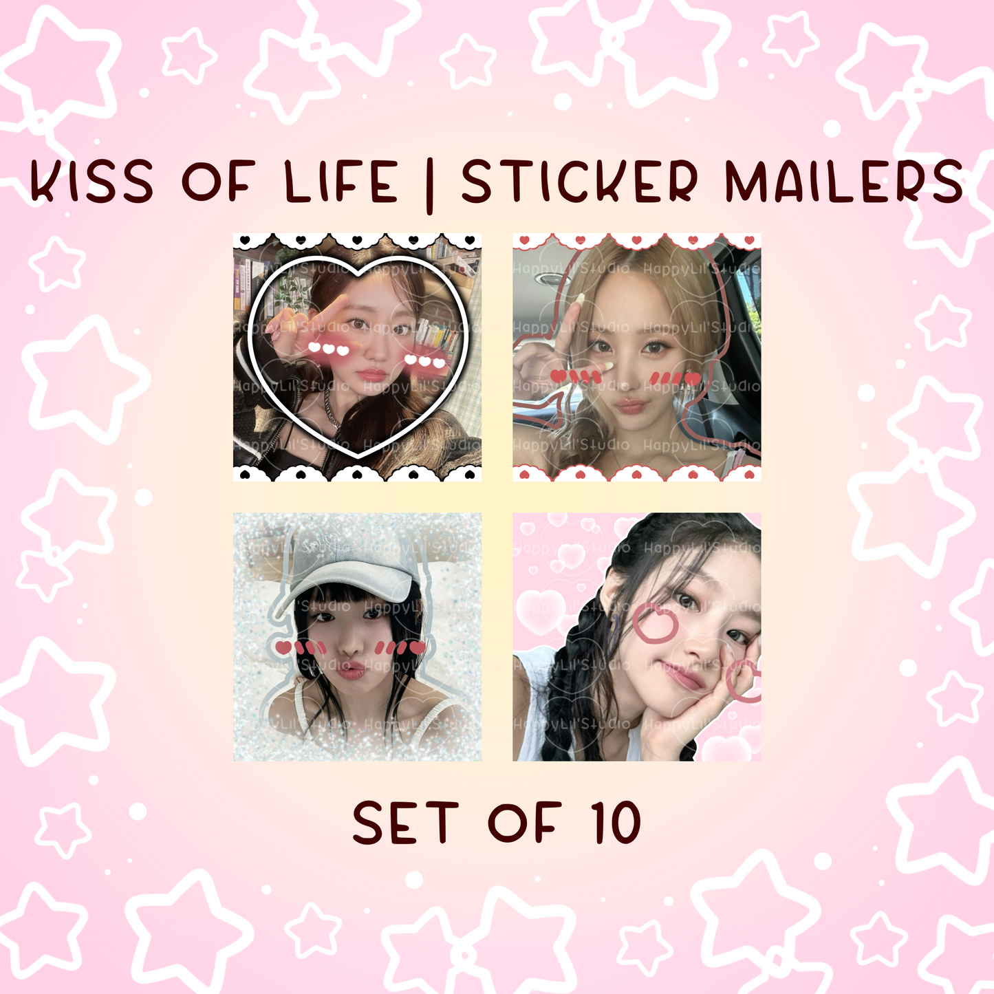 KISS OF LIFE Sticker Mailers | Set of 10 | Kpop Stickers