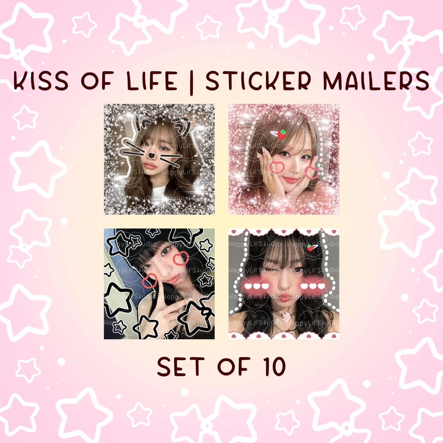 KISS OF LIFE Sticker Mailers | Set of 10 | Kpop Stickers