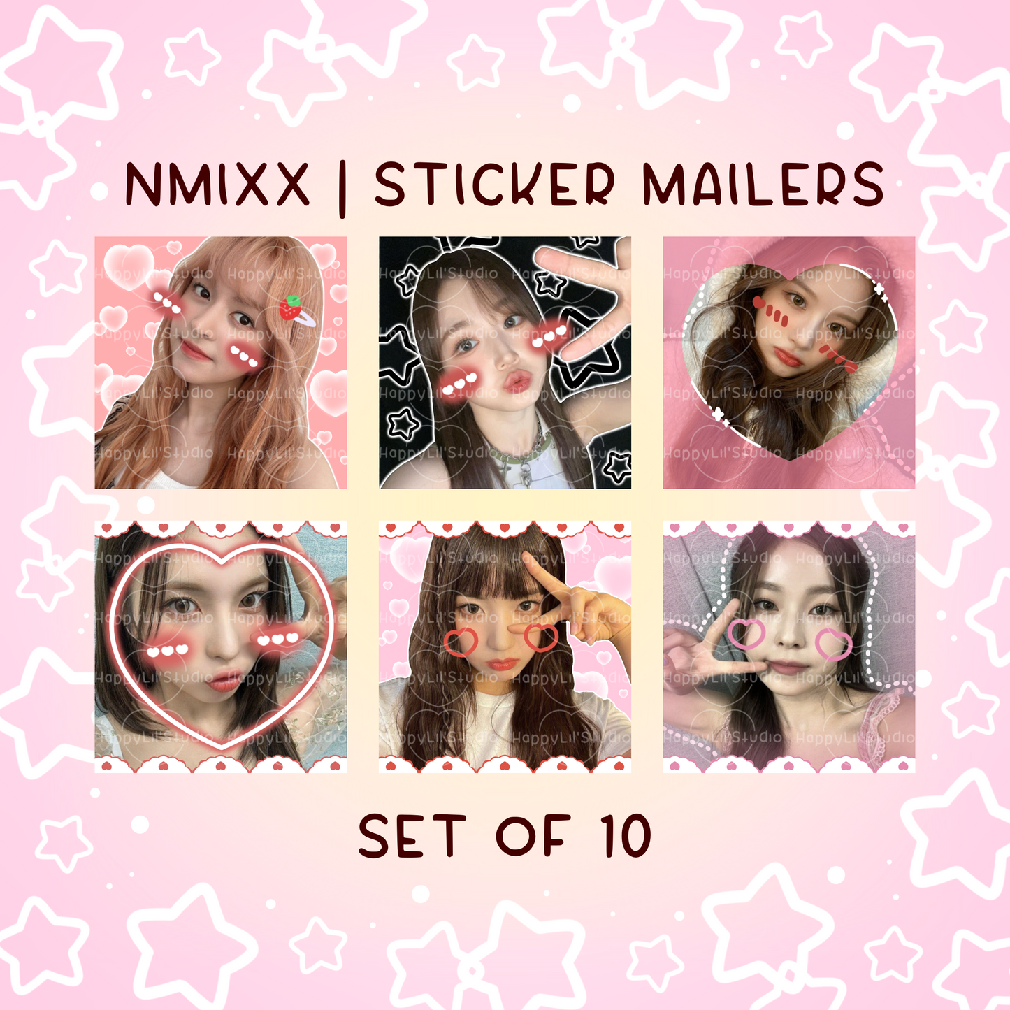 NMIXX Sticker Mailers | Set of 10 | Kpop Stickers