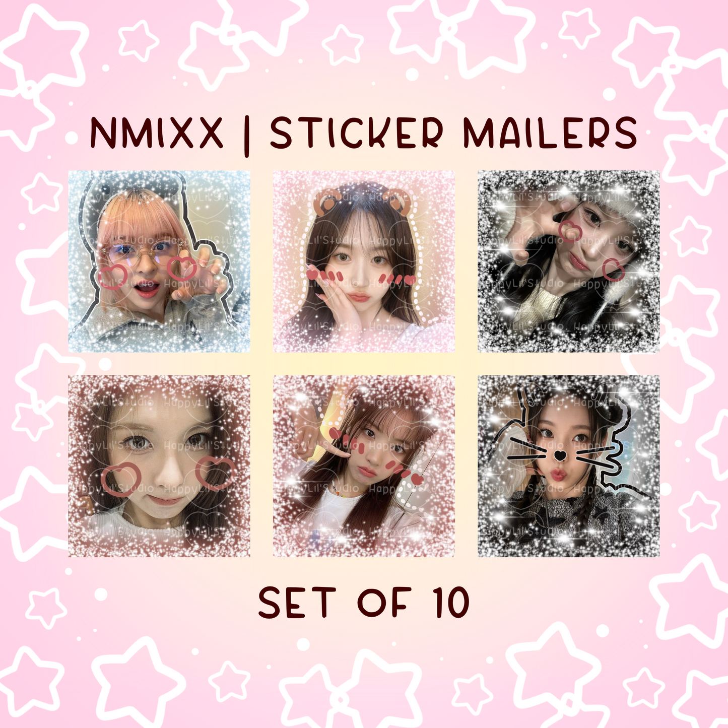 NMIXX Sticker Mailers | Set of 10 | Kpop Stickers