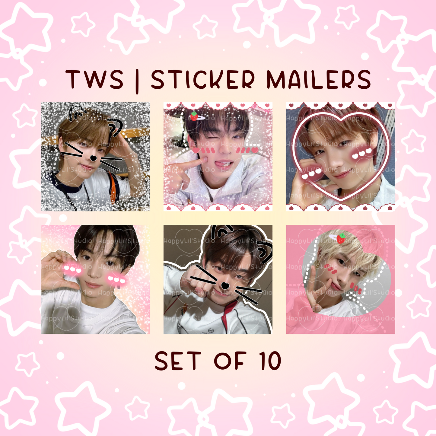 TWS Sticker Mailers | Set of 10 | Kpop Stickers