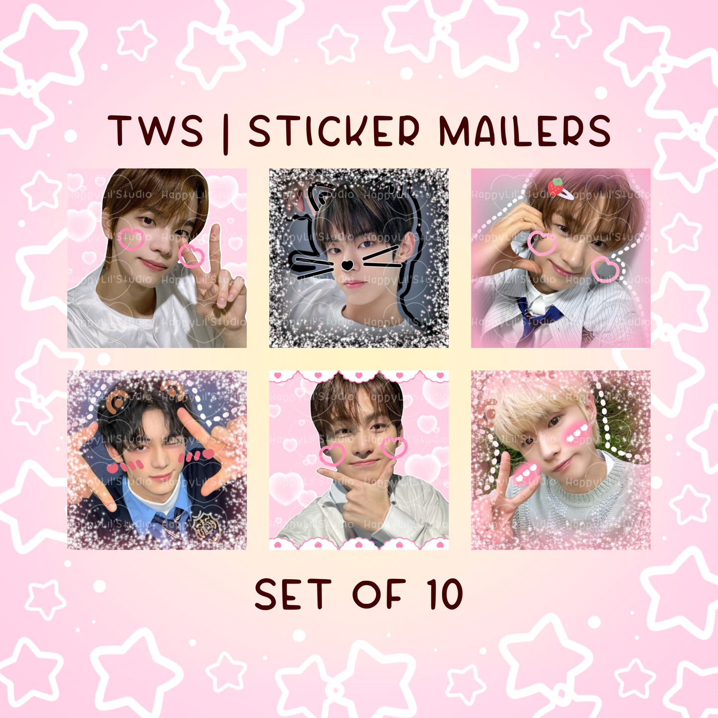 TWS Sticker Mailers | Set of 10 | Kpop Stickers