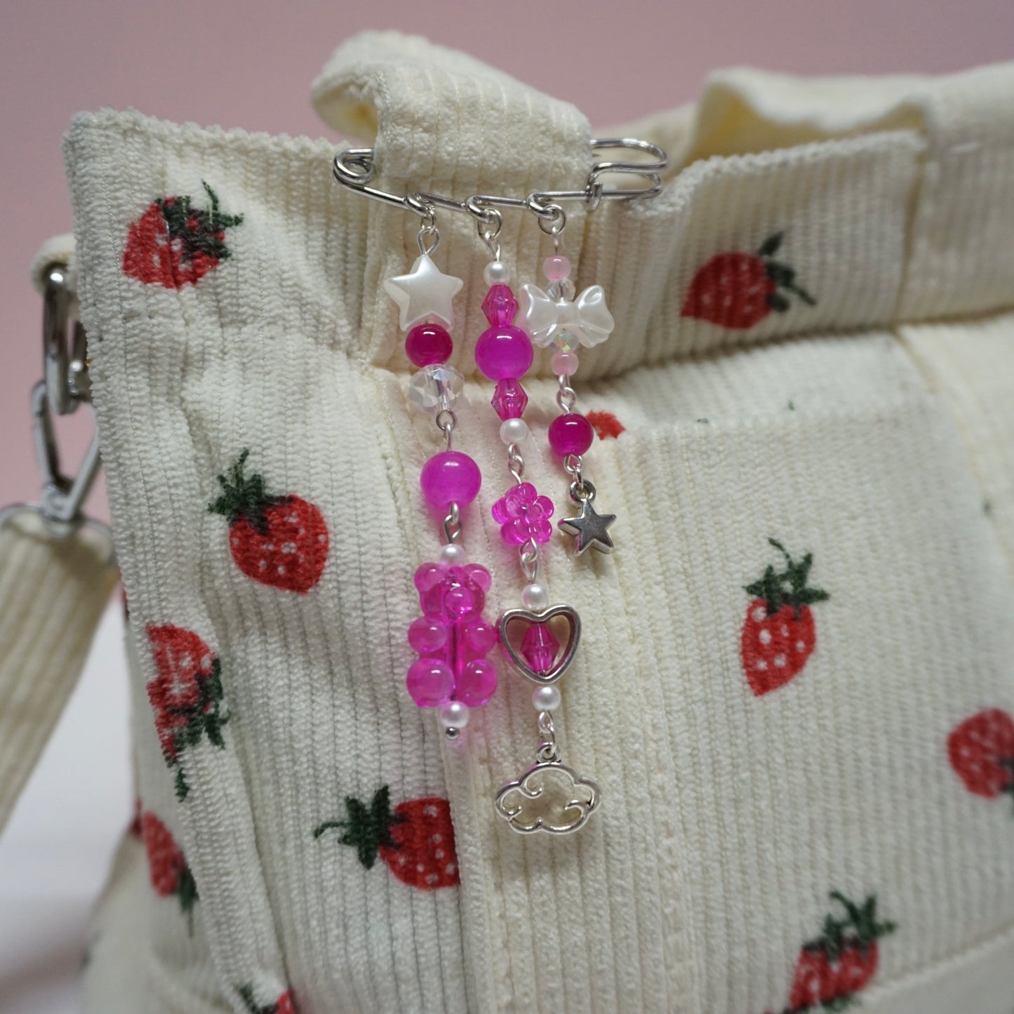 Pretty Pink Bag Pins