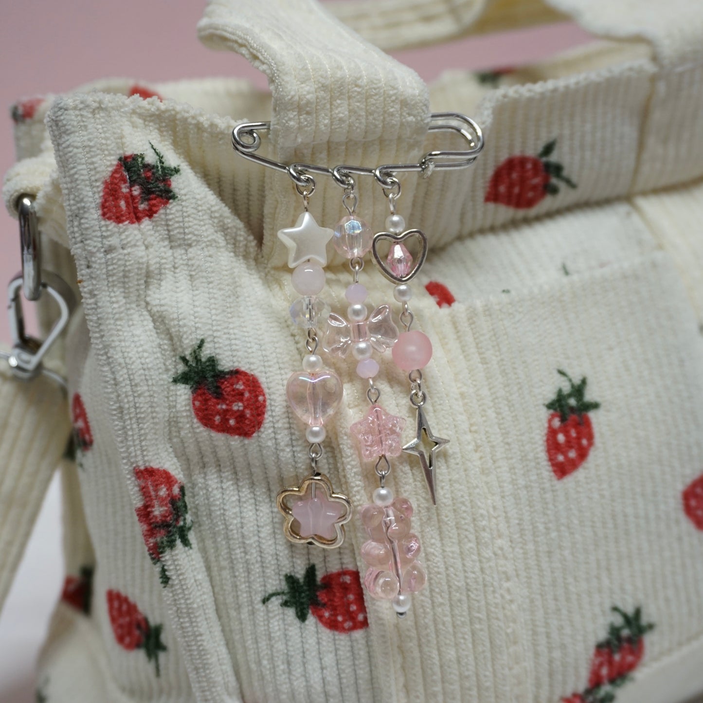 Pretty Pink Bag Pins