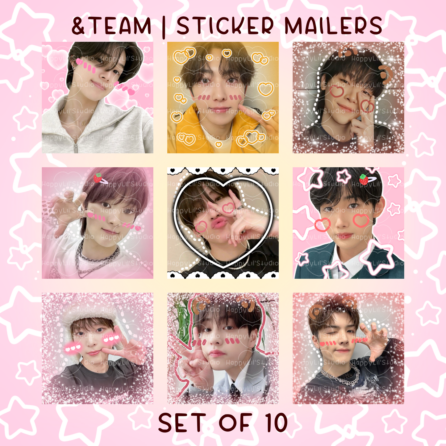 &TEAM Sticker Mailers | Set of 10 | Kpop Stickers