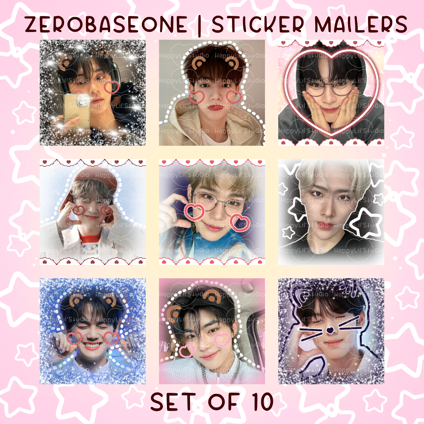 ZEROBASEONE Sticker Mailers | Set of 10 | Kpop Stickers