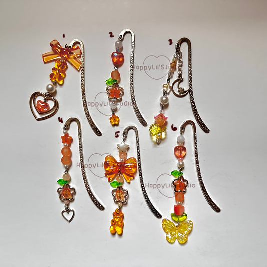 Orange Blood Dangle Bookmarks