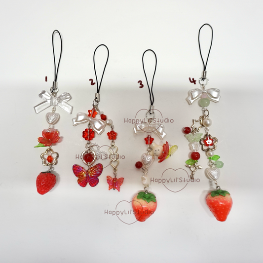 'Strawberry Delight' Phone Charms