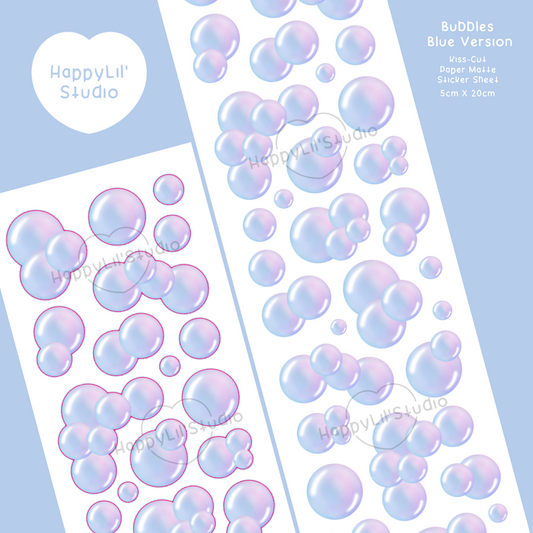 Bubbles Paper Matte Kiss-Cut Deco Sticker Sheet