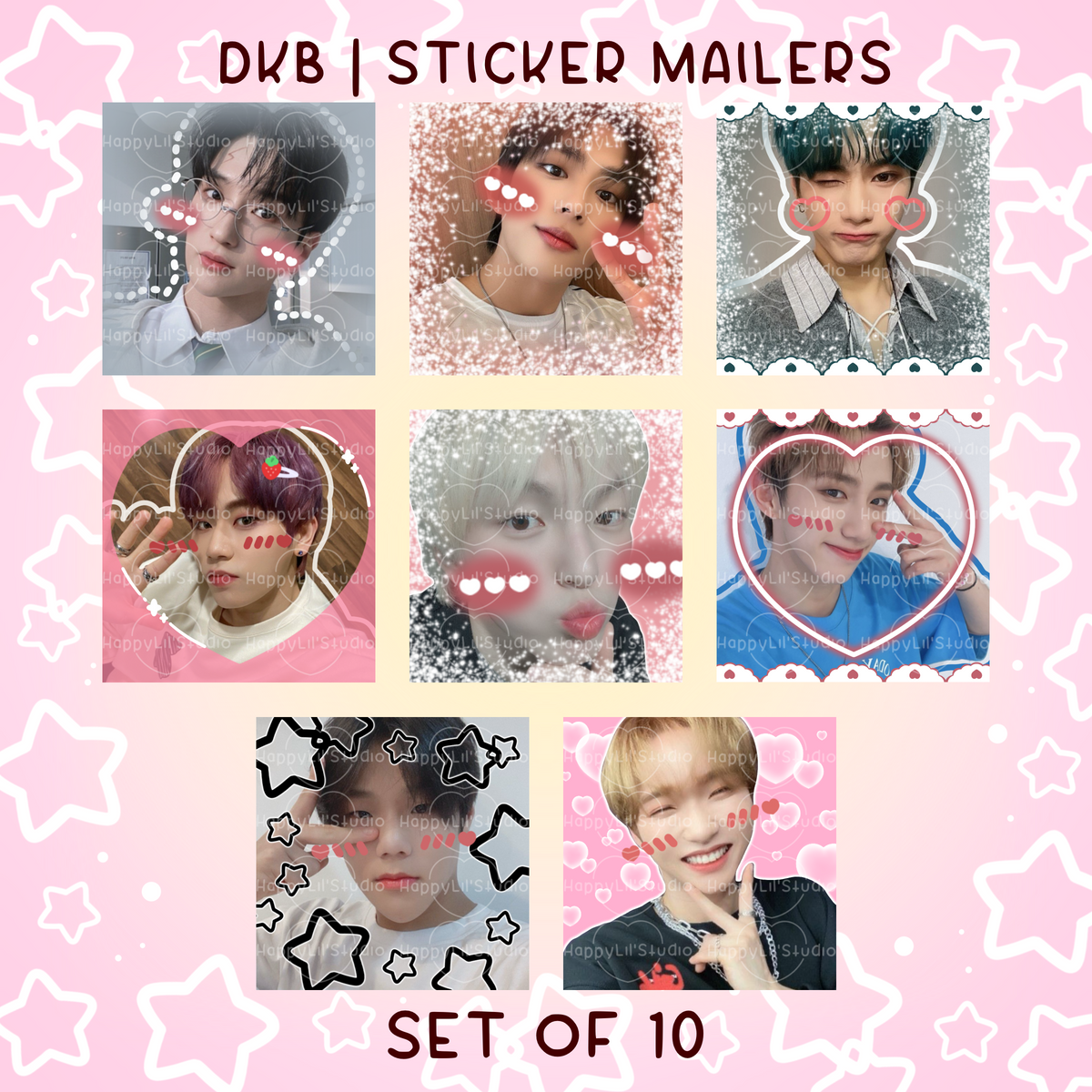 Dk Hi Sticker DKB Sticker Mailers | Set of 10 | Kpop Stickers – HappyLil'Studio