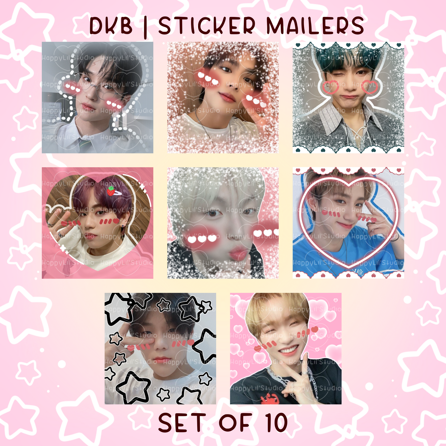 DKB Sticker Mailers | Set of 10 | Kpop Stickers