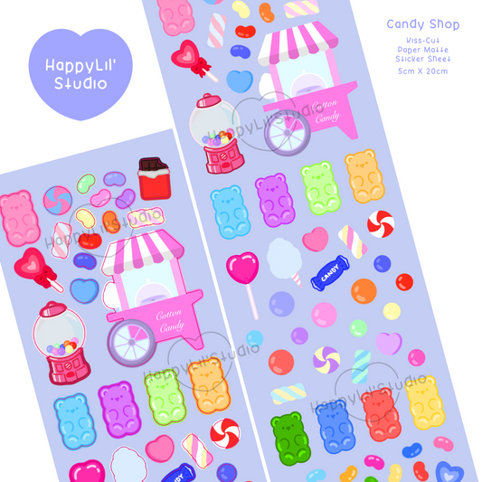 Candy Shop Paper Matte Kiss-Cut Deco Sticker Sheet